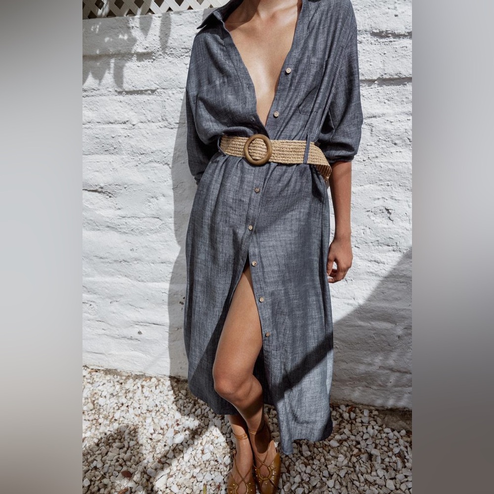 BELTED MIDI DRESS